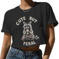 Sarcastic Raccoon Crop Top - Cute & Bold Women's Small Tee