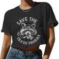 Save The Trash Pandas Raccoon Animal Lover Women Crop Top