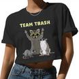Team Trash Opossum Raccoon Rat Animals Garbage Gang Short Sleeve Women Crop Top