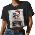 Women’s Crop Top for Christmas - Dear Santa Raccoon Humor