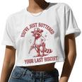 Cowboy Raccoon Crop Top - Rustic Fun for Women