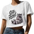 Cute Feral Panda Raccoon Crop Top | Fun Costume for Women