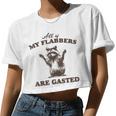 All Of My Flabbers Are Gasted Raccoon Women Crop Top