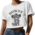 Howdy Cowboy Raccoon Crop Top - Unisex Fun Animal Tee
