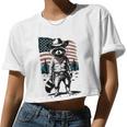 Raccoon Cowboy Country Crop Top - Vintage Western Style for Adults