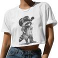 Raccoon Cowboy Crop Top | Fun Graphic for Men & Women