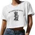 Raccoon Cowboy Women’s Crop Top – Whimsical and Fun Statement Piece