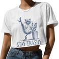 Raccoon Halloween Crop Top - Feminine Style for Women