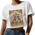 Raccoon Moon Crop Top - Cute Animal Design for Women