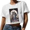 Raccoon Tarot 'The Lovers' Women's Crop Top - Whimsical & Unique