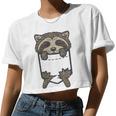 Sarcastic Raccoon Women’s Crop Top - Fun Statement Tee