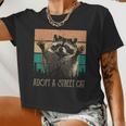 Adopt A Street Cat Animal Lover Women's Crop Top - Artsy Raccoons & Possums