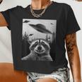 Alien UFO Raccoon Women's Crop Top | Space Adventure Vibe