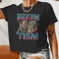 Autistic Raccoon Meme Women's Crop Top - Fun, Quirky Style