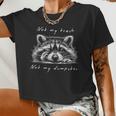 Cute Baby Raccoon Crop Top - Fun Statement Style for Women