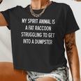 Funny Raccoon Spirit Animal Sarcastic Women's Crop Top