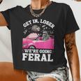 Get In Loser Feral Raccoon Meme Women’s Crop Top | Humorous Outfit