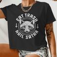 Gothic Raccoon Women Crop Top - Edgy Style - Alternative Fashion