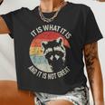 Raccoon Crop Top - Vintage Style Women's Statement Tee