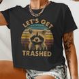 Raccoon Lovers Let's Get Trashed Women's Crop Top | Fun Animal Tee