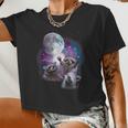 Raccoon Moonlight Charm Women's Crop Top | Unique Nocturnal Design