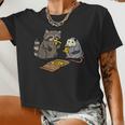 Raccoon Opossum Eating Pizza Street Cats Men Women Kid Women Crop Top