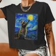 Raccoon Starry Night Crop Top - Van Gogh Art for Raccoon Lovers