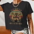 Raccoon Trash Panda Kids Cartoon Women's Crop Top