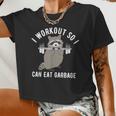 Raccoon Trash Panda Workout Crop Top for Women | Fun Gym Wear