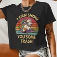 Raccoon Vintage Crop Top - Women's Retro Design for Animal Lovers