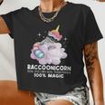 Raccoonicorn Crop Top for Women - Unicorn Raccoon Lover Theme