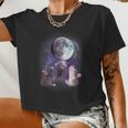 Rats Howling at the Moon Crop Top - Women's Lunar Night Tee