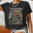 Retro Raccoon Camping Crop Top for Women | Everything Is Trash Theme