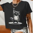 Retro Raccoon Rock Music Crop Top - Unisex Style for Men & Women