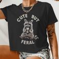 Sarcastic Raccoon Crop Top - Cute & Bold Women's Small Tee