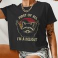 Sarcastic Raccoon Crop Top - Women's Fun Statement Tee - Delightful Humor