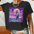 Vaporwave Raccoon Retrowave Synthwave Raccoon Meme Women Crop Top
