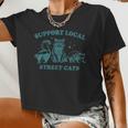 Vintage Wildlife Women Crop Top - Raccoon & Opossum Graphic