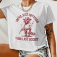 Cowboy Raccoon Crop Top - Rustic Fun for Women