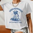 Cowboy Raccoon Meme Crop Top for Women - Fun & Quirky Style