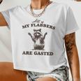 All Of My Flabbers Are Gasted Raccoon Women Crop Top