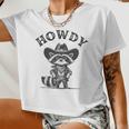 Howdy Cowboy Raccoon Crop Top - Unisex Fun Animal Tee