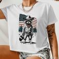 Raccoon Cowboy Country Crop Top - Vintage Western Style for Adults
