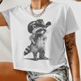Raccoon Cowboy Crop Top | Fun Graphic for Men & Women