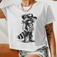 Raccoon Cowboy Crop Top - Western Country Style for Men & Women