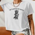 Raccoon Cowboy Women’s Crop Top – Whimsical and Fun Statement Piece