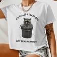 Raccoon Crop Top for Women | Fun & Playful Trash Can Design