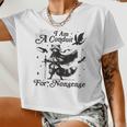 Raccoon Design Grey Crop Top - Women's Fun Fashion Tee