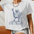 Raccoon Halloween Crop Top - Feminine Style for Women