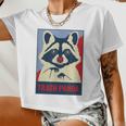 Raccoon Lover Crop Top - Cute Trash Panda Design for Women